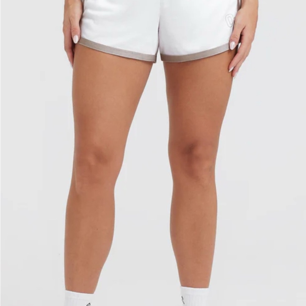 Oner Active White and Gray Athletic Shorts